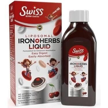 Swiss Bork Iron Herbs Liquid Kids Şurup 150 ml