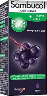 Sambucol Plus Şekersiz Takviye Edici Gıda 120 ml