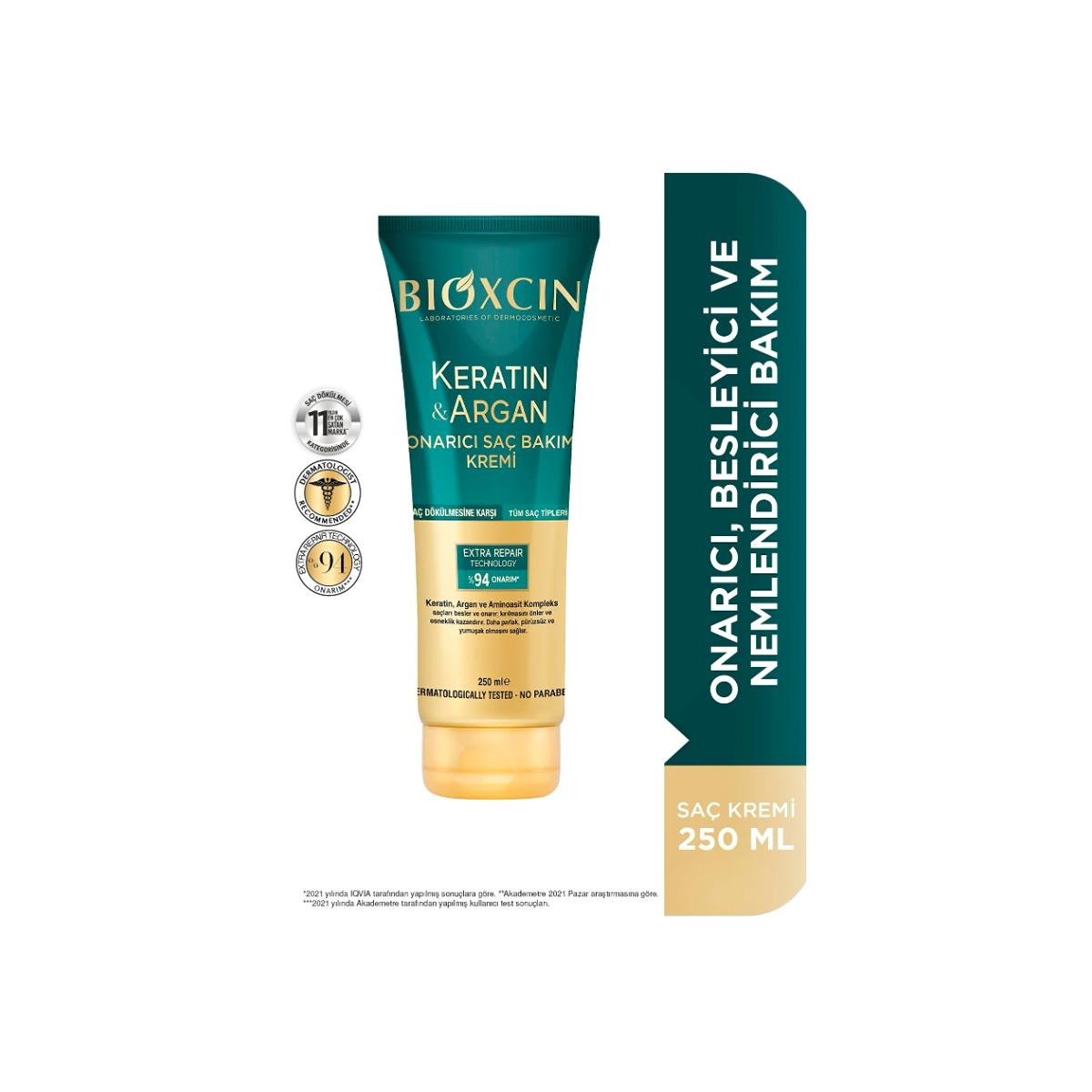 Bioxcin Saç Bakım Kremi Onarıcı Keratin & Argan 250 ml