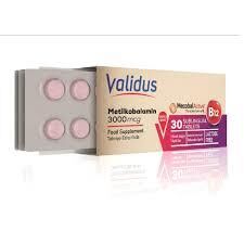 Validus Vitamin B12 3000 mcg Sublingual 30 Blister Tablet