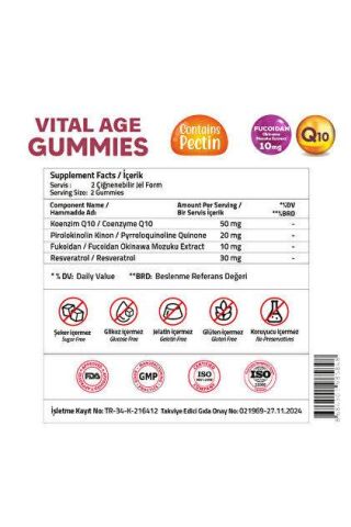 Validus Lipozomal Coenzyme Q10 Pqq Resveratrol Fucoidan 60 Gummies