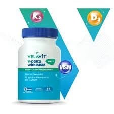 Velavit V-D3K2 with MSM 60 Tablet