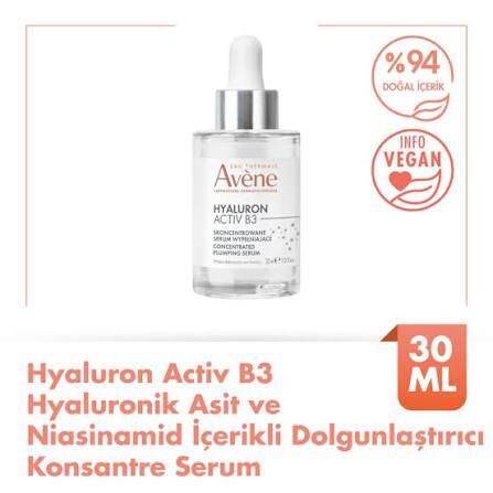 Avène Hyaluron Activ B3 Konsantre Dolgunlaştırıcı Serum 30 ml