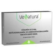 Venatura Vitamin B12 MA Metilkobalamin ve Adenozilkobalamin 30 Tablet