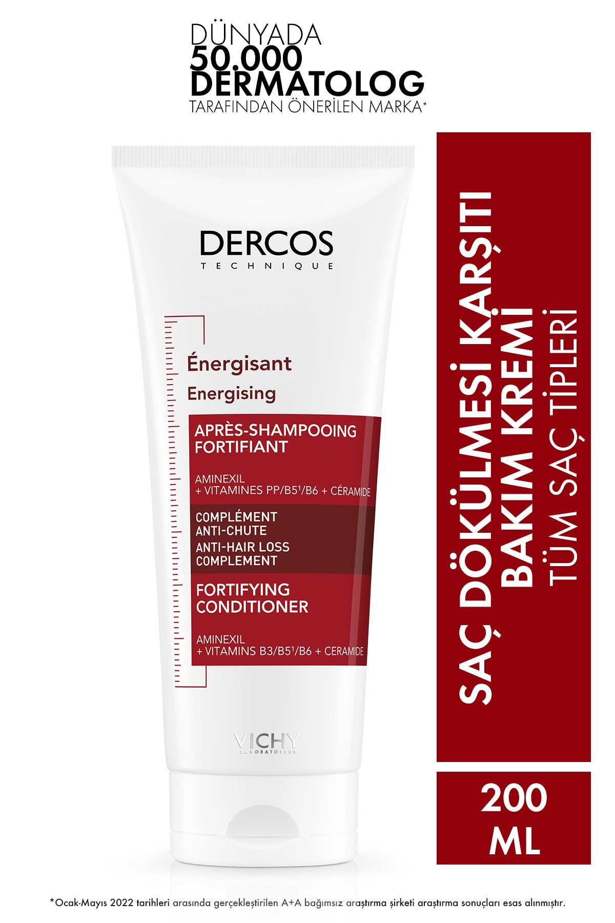 Vichy Dercos Energisant Saç Kremi Dökülme Karşıtı 200 ml