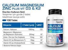 Suda Vitamin Calcium Magnesium Zinc K2 D3 100 Tablet