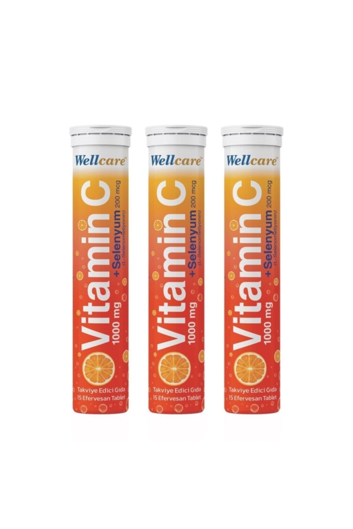 Wellcare Vitamin C 1000 mg + Selenyum 15 Efervesan Tablet 3 Kutu