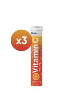 Wellcare Vitamin C 1000 mg + Selenyum 15 Efervesan Tablet 3 Kutu