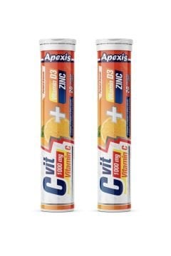 Apexis C Vit 1000 mg + D3 + Zinc 20 Efervesan Tablet 2 Kutu