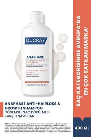 Ducray Anaphase Anti Hair Loss Growth Şampuan 400 ml
