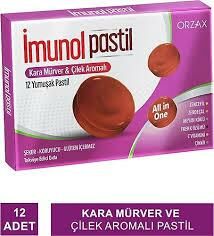 İmunol Kara Murver ve Çilek Aromalı 12 Li Pastil