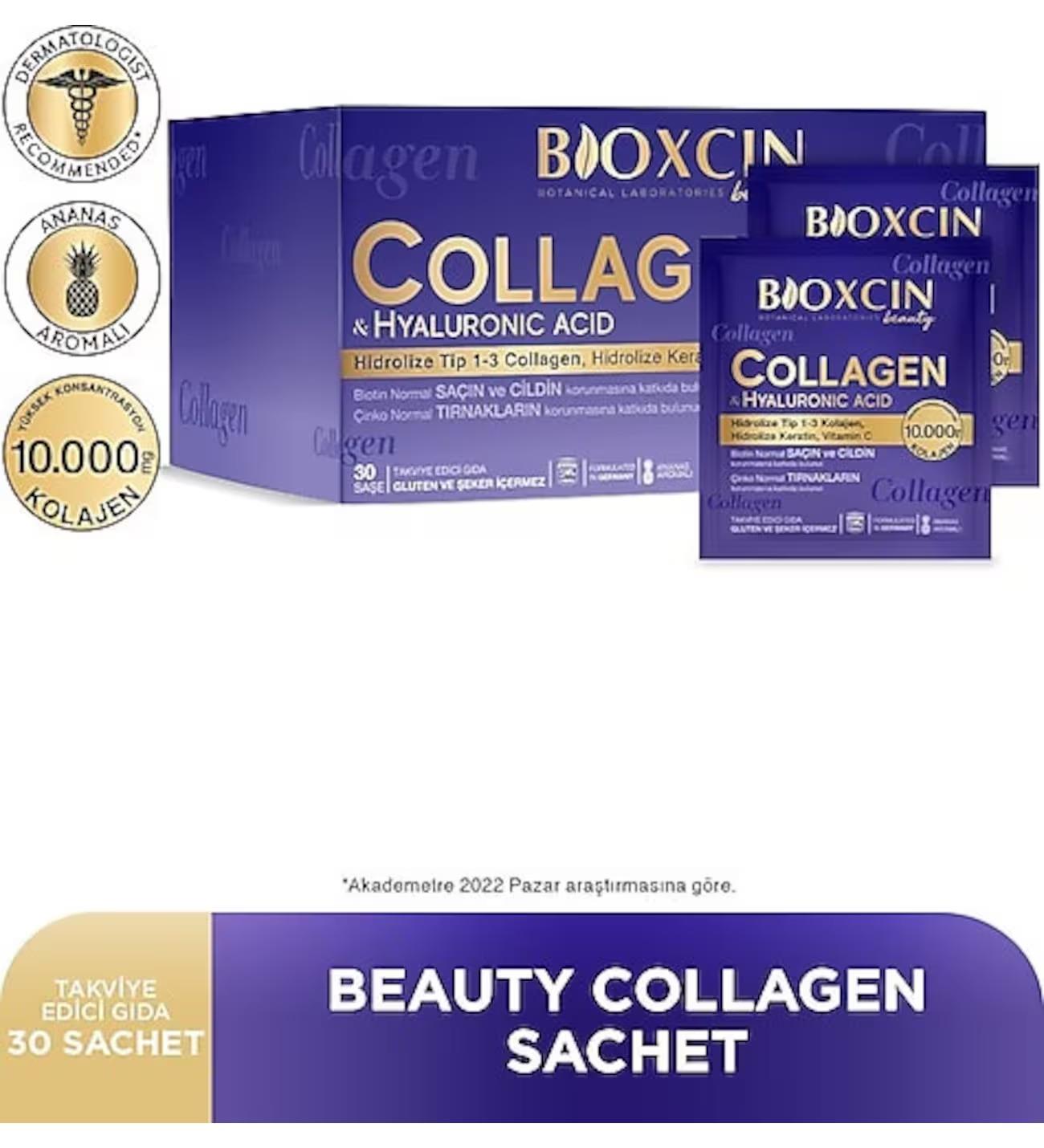 Bioxcin Beauty Collagen Hyaluronic Acid 30 Saşe