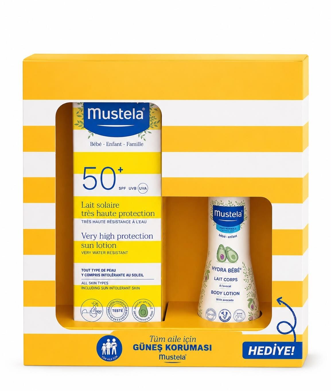 Mustela Set - Güneş Losyonu SPF50+ 100 ml + Mustela Hydra Bebe 50 ml