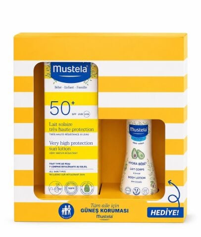 Mustela Set - Güneş Losyonu SPF50+ 100 ml + Mustela Hydra Bebe 50 ml