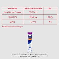 Sambunex Kara Mürver Meyve Ekstresi 20 Efervesan Tablet