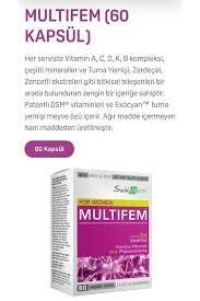 Suda Vitamin Multifem For Women Multivitamin 60 Bitkisel Kapsül