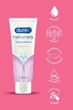Durex Naturals Ekstra Hassas Kayganlaştırıcı Jel 100 ml 2 Kutu