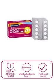 Osende 2M ODT Metilfolat & Metilkobalamin 30 Ağızda Dağılan Tablet