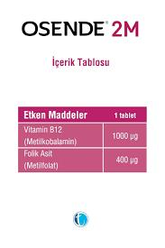 Osende 2M ODT Metilfolat & Metilkobalamin 30 Ağızda Dağılan Tablet