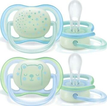 Philips Avent Ultra Air Karanlıkta Parlayan Emzik 0-6 Ay Erkek SCF376/11