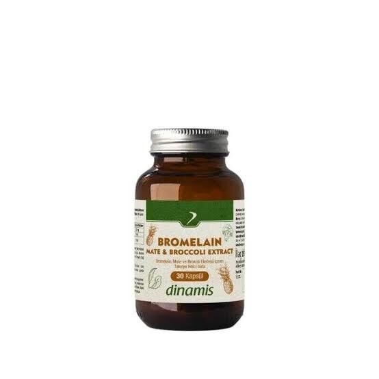 Dinamis Bromelain Mate & Broccoli Extract 30 Kapsül