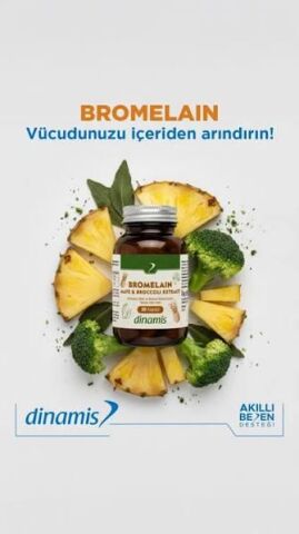 Dinamis Bromelain Mate & Broccoli Extract 30 Kapsül