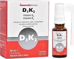 İmuneks D3 K2 Vitamin Sprey 20 ml