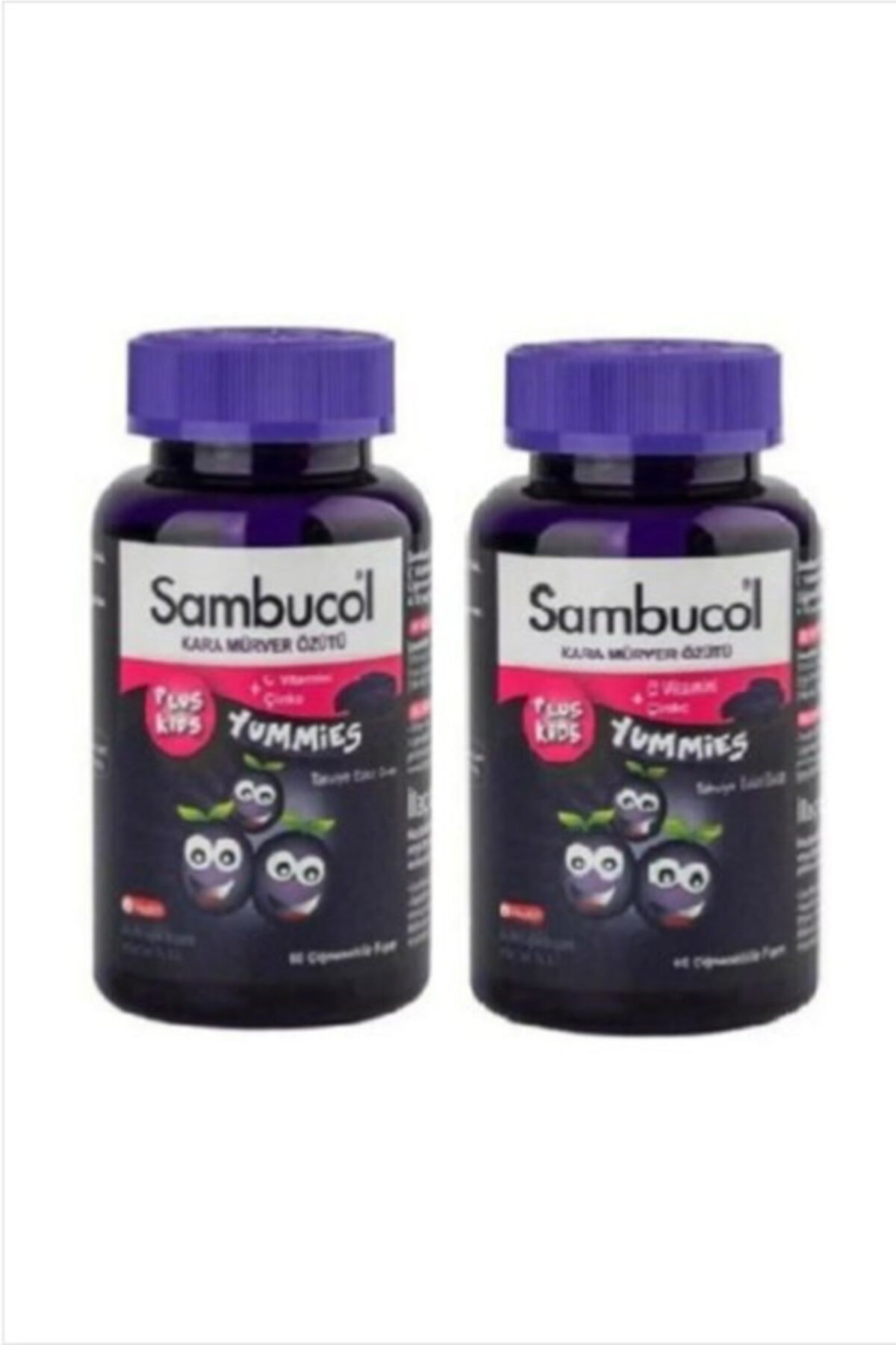 Sambucol Plus Kids Yummies 60 Çiğneme Tableti 2 Kutu