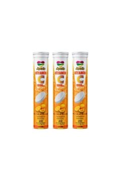 Apexis Vitamin C 1000 mg 20 Efervesan Tablet 3 Kutu