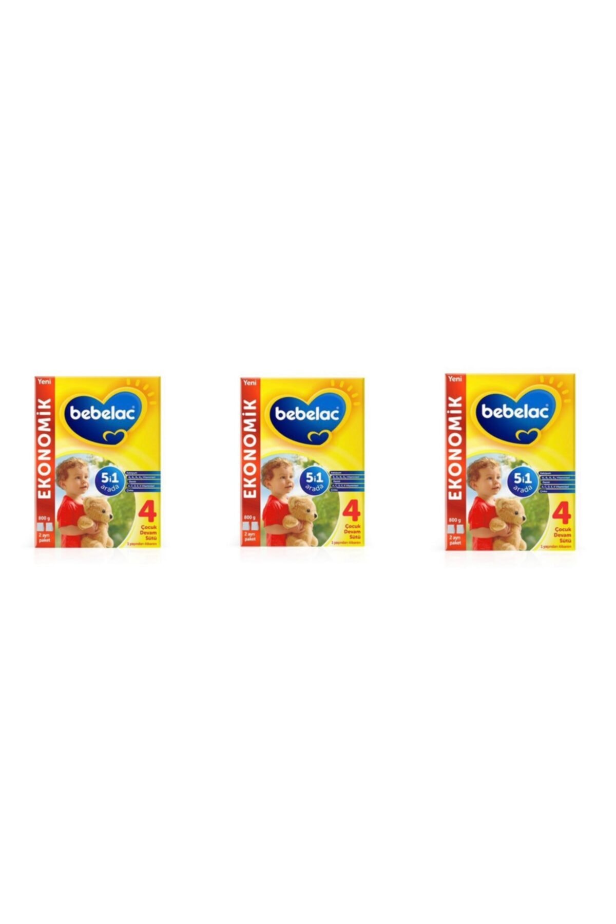 Bebelac 4 Bebek Devam Sütü 800 Gr 3 Kutu