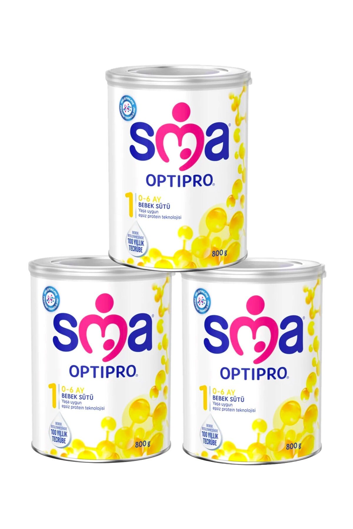 SMA 1 Optipro Probiyotik 0 - 6 Ay Bebek Sütü 800 gr 3 Kutu