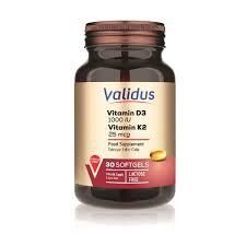 Validus Vitamin D3 + Vitamin K2 30 Softgel