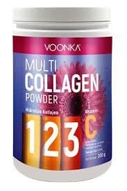 Voonka Multi Collagen Powder Hidrolize Kollajen Tip 1 2 3 Vitamin C 300 gr