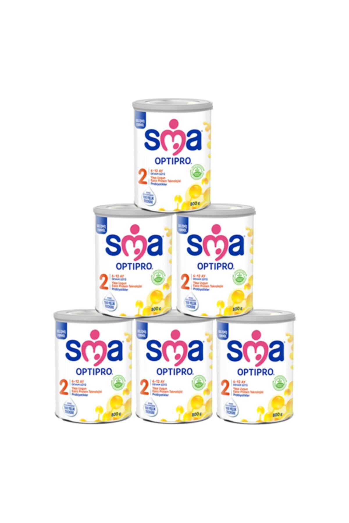 SMA 2 Optipro Probiyotik  6 - 12 Ay Devam Sütü 800 gr 6 Kutu