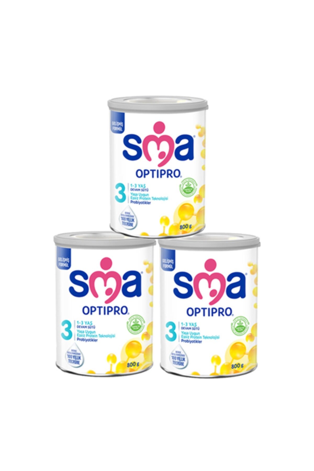 SMA 3 Optipro Probiyotik 1-3 Yaş Devam Sütü 800 gr 3 Kutu