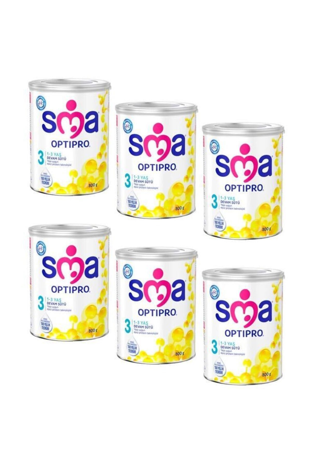 SMA 3 Optipro Probiyotik 1-3 Yaş Devam Sütü 800 gr 6 Kutu