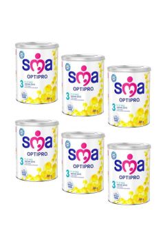 SMA 3 Optipro Probiyotik 1-3 Yaş Devam Sütü 800 gr 6 Kutu