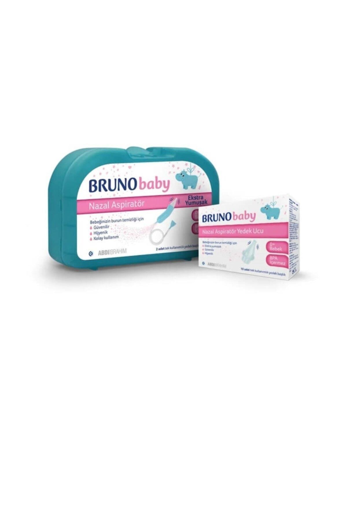 Bruno Baby Nazal Aspiratör+Bruno Baby Nazal Aspiratör Yedek Ucu 10'lu