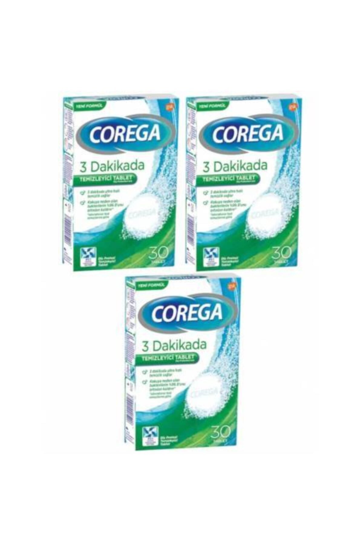 Corega Temizliyici 30 Tablet 3 Kutu