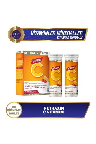 Nutraxin Vitamin C 28 Çiğneme Tableti
