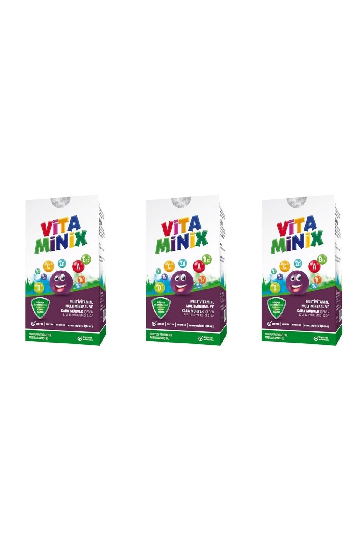 Vitaminix Kara Mürver Şurubu 150 ml 3 Kutu