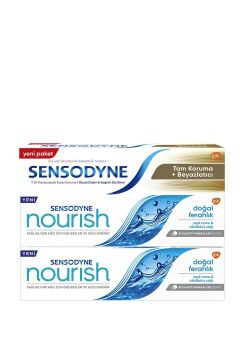 Sensodyne Nourish Doğal Ferahlık Diş Macunu 75 ml 2 Kutu + Sensodyne Tam Koruma ve Beyazlatıcı Diş Macunu 50 ml