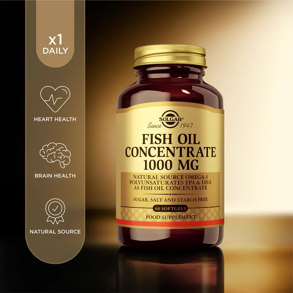 Solgar Fish Oil Concentrate 1000 mg 60 Kapsül