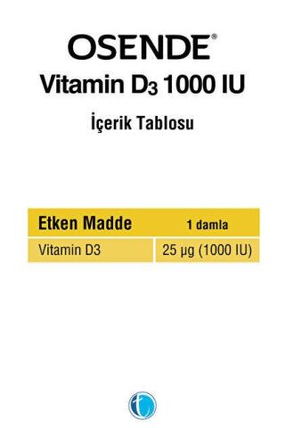 Osende Vitamin D3 Damla 20 ml