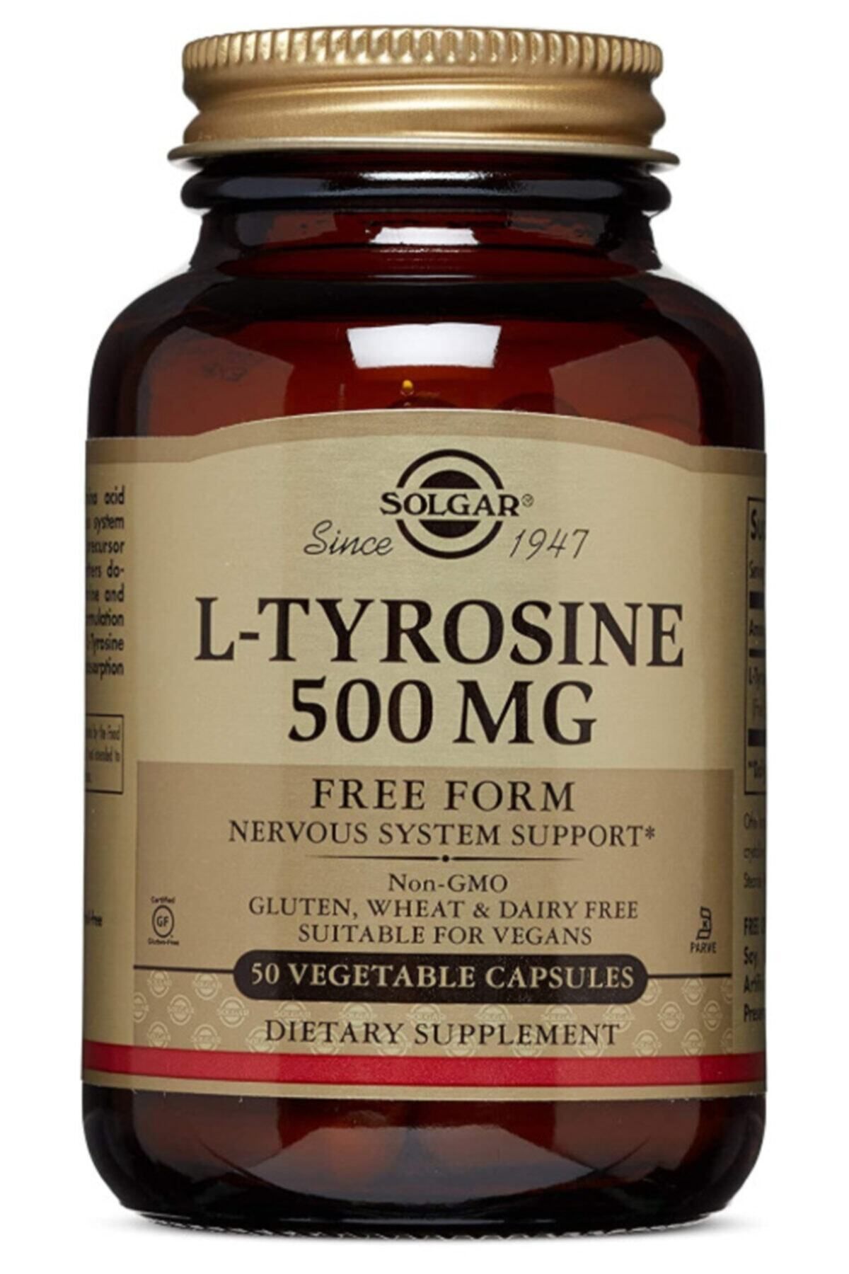 Solgar L-Tyrosine 500 mg 50 Kapsül