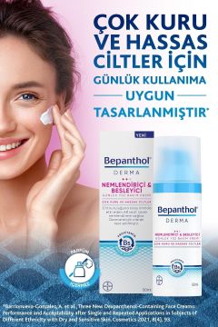 Bepanthol Derma Nemlendirici ve Besleyici Günlük Yüz Bakım Çok Kuru ve Hassas  Ciltler 50 ml