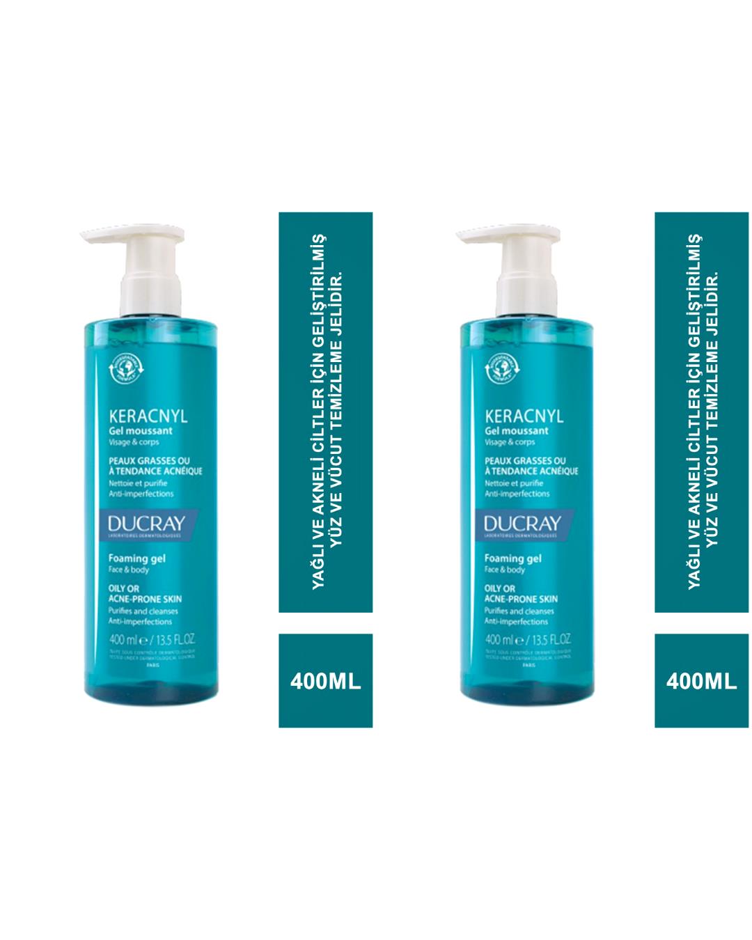 Ducray Keracnyl Foaming Gel 400 ml 2 Kutu