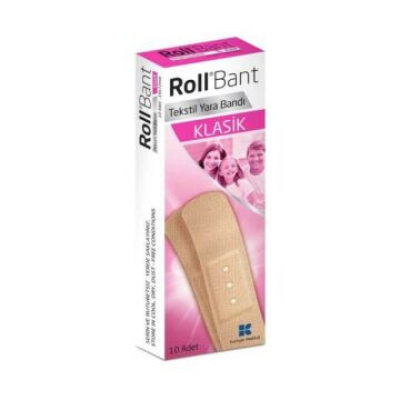 Roll Bant Tekstil Yara Bandı Klasik 10'lu