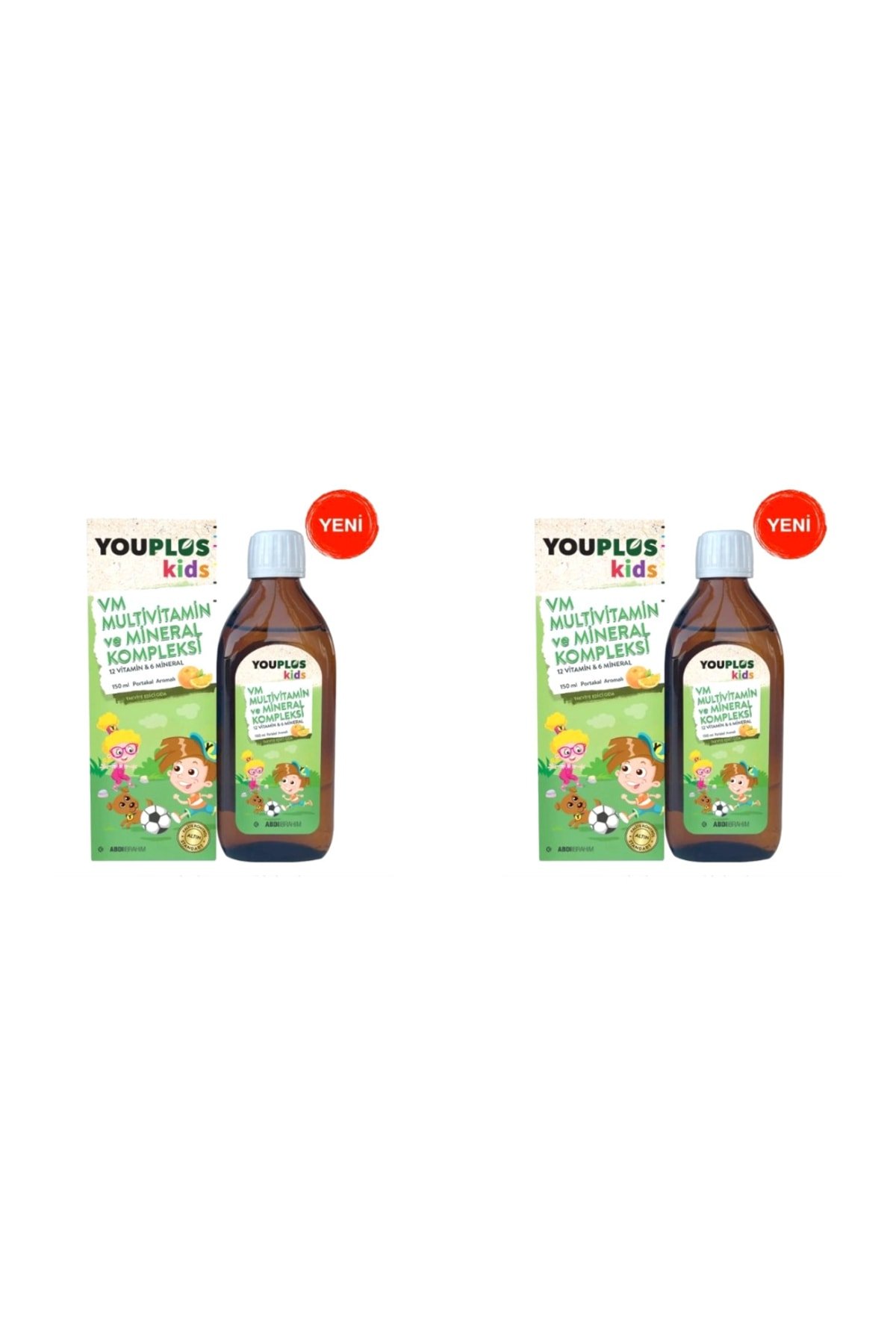 Youplus Kids VM Multivitamin ve Mineral Kompleksi 150 ml 2 Kutu