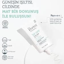 The Purest Solutions Dry Touch Protection Mat Bitişli Yağlı Ciltler İçin Güneş Kremi SPF50+ 50 ml